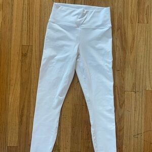 White Fabletics Powerhold Leggings • Women’s small regular length